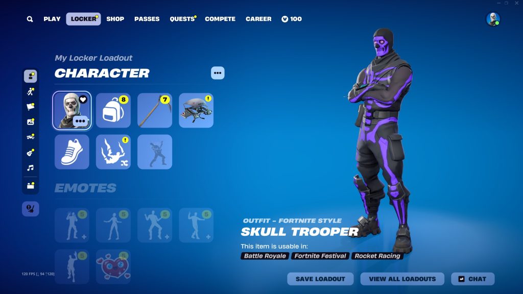 OG SKULL TROOPER, SPARKLE SPECIALIST, MAKO, 90+ SKINS