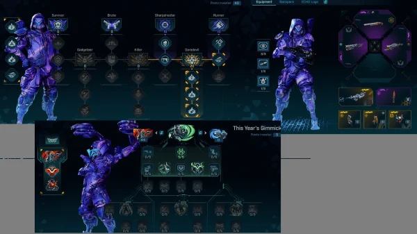 Full collection of Rafa build weapons, shields, repkits, class mods, enhancements, and grenades displayed in Borderlands 4 inventory screen.
