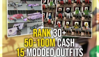 Buy GTA 5 Rank 30+, 100 Million Cash, Fast Run, 15 Modded Outfits, 8 Modded Cars (PlayStation/Xbox)