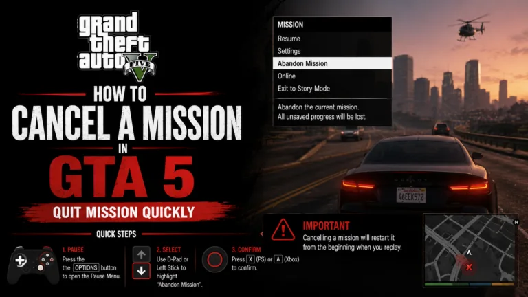 How to Cancel a Mission in GTA 5 – Quit Mission Quickly