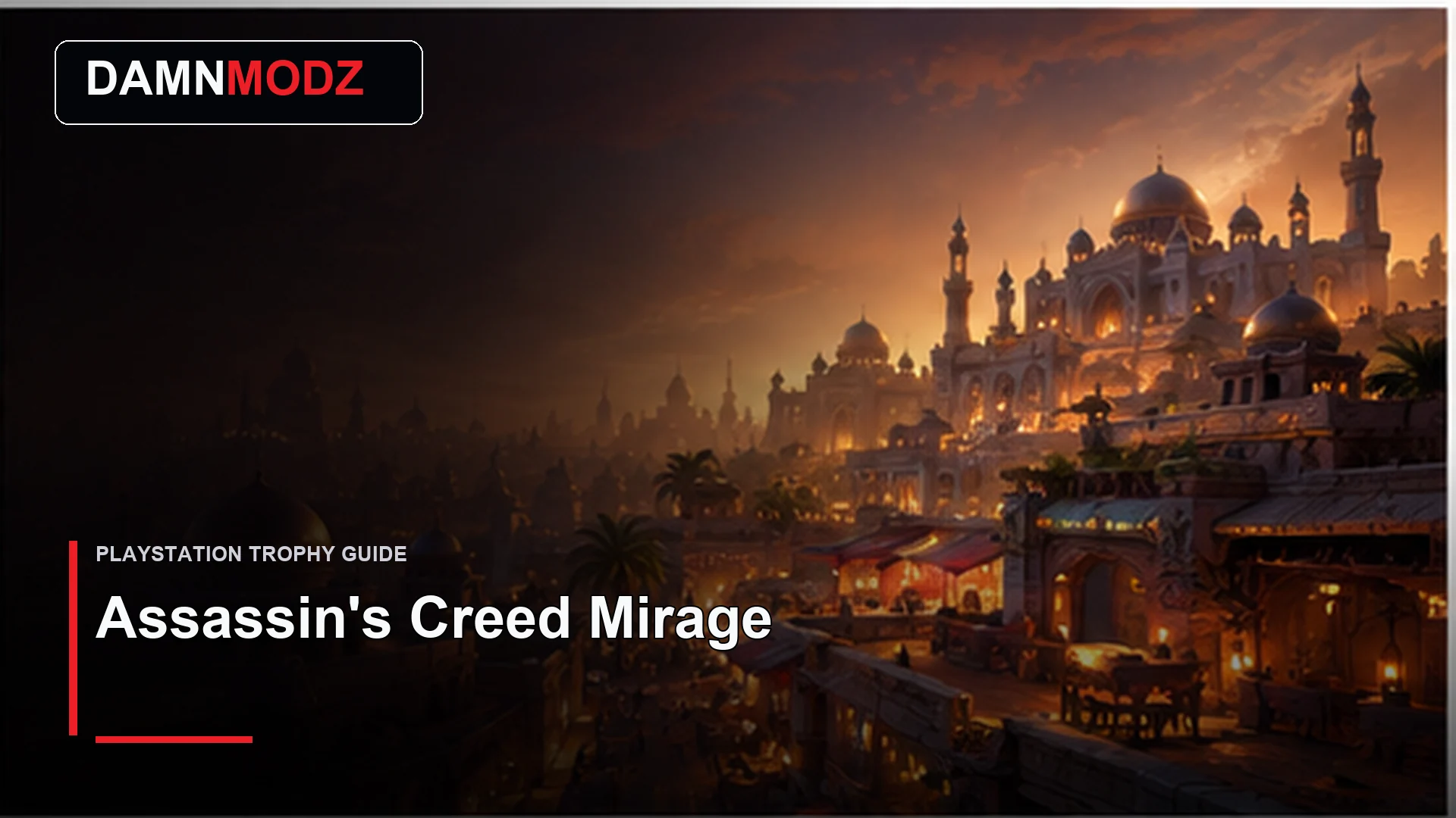 Assassin's Creed Mirage PlayStation trophy guide thumbnail by DamnModz