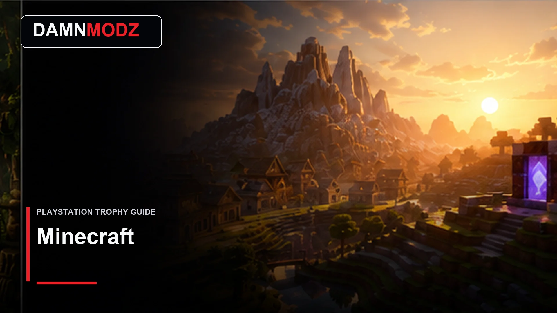 Minecraft PlayStation trophy guide thumbnail by DamnModz