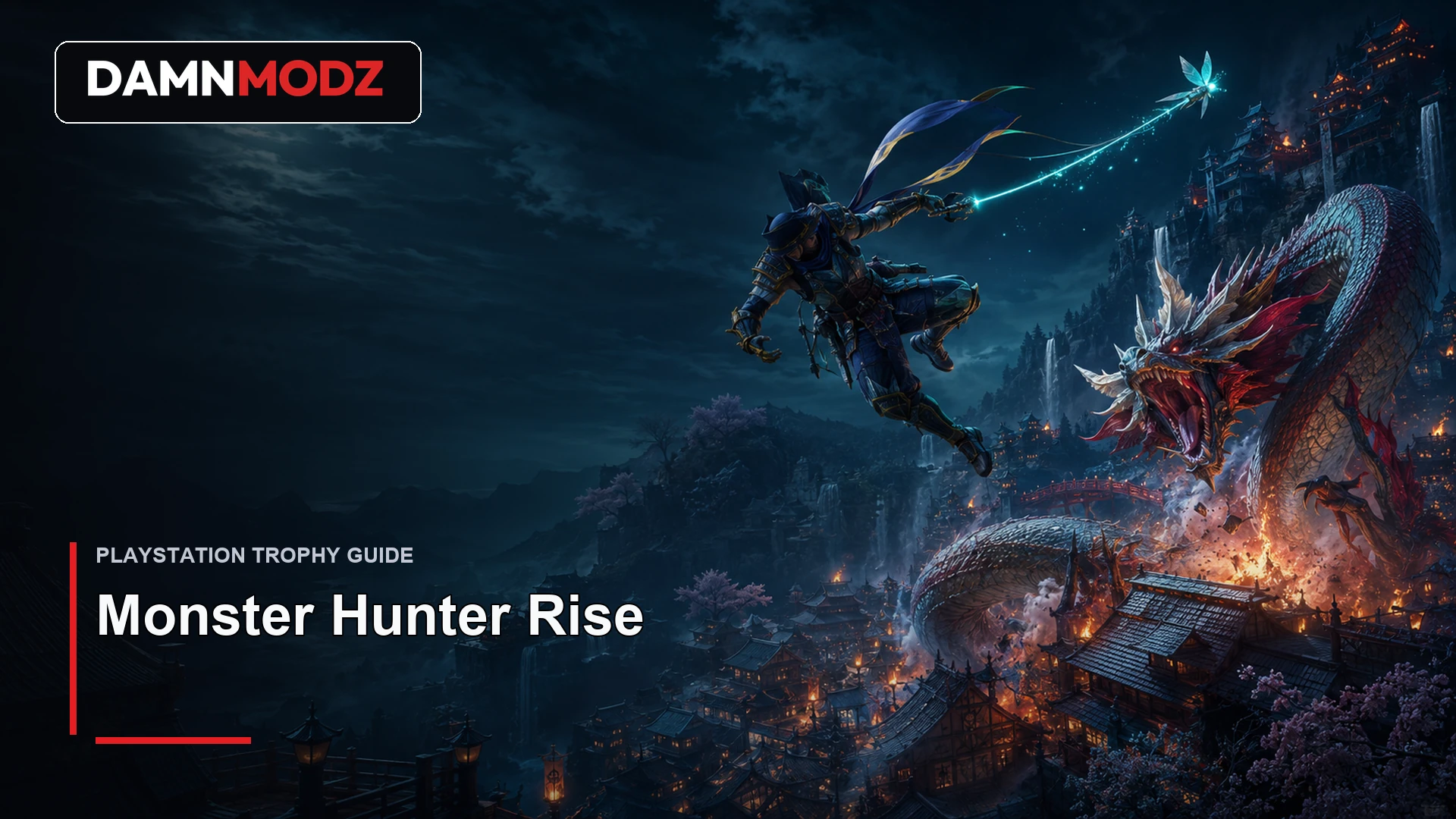 Monster Hunter Rise PlayStation trophy guide thumbnail by DamnModz