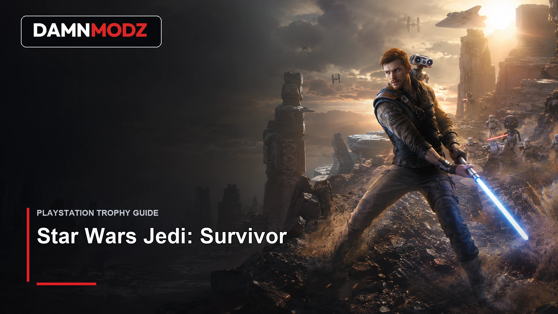 Star Wars Jedi: Survivor PlayStation trophy guide thumbnail by DamnModz