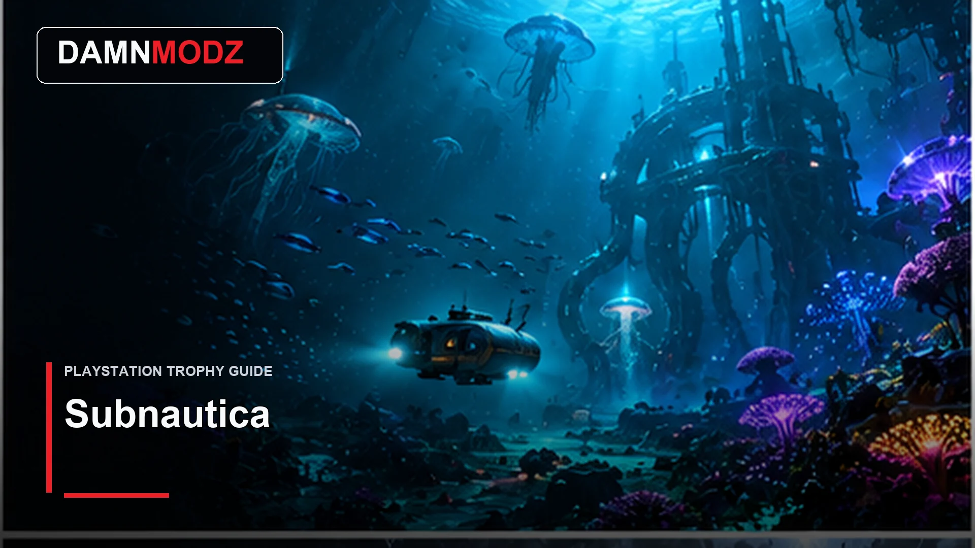 Subnautica PlayStation trophy guide thumbnail by DamnModz