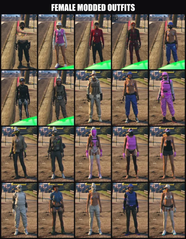 GTA 5 Rank 500 modded account female modded outfits