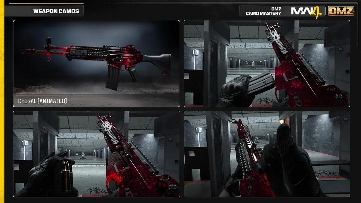 MW4 Chiral weapon camo shown in the official Call of Duty showcase