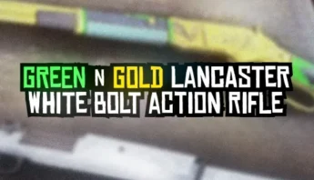 RDR2 Online Green & Gold Lancaster / White Bolt Action Rifle